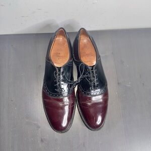 Allen Edmonds Men’s Polo Black & Burgundy Leather Oxford Dress